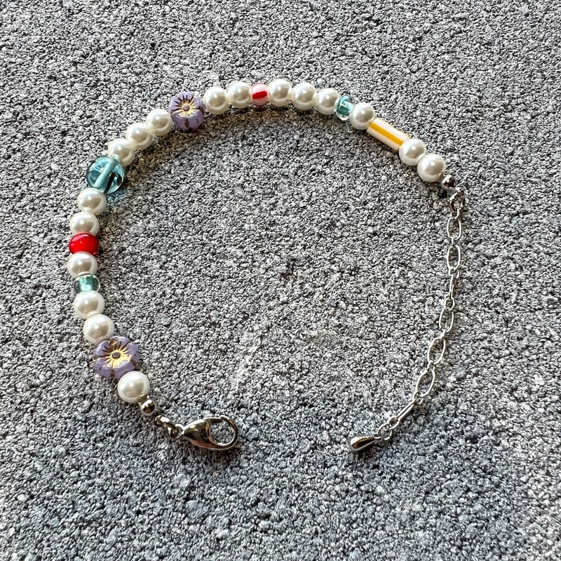 O.T.D.T】ランダムビーズパールブレスレット Made in JAPAN