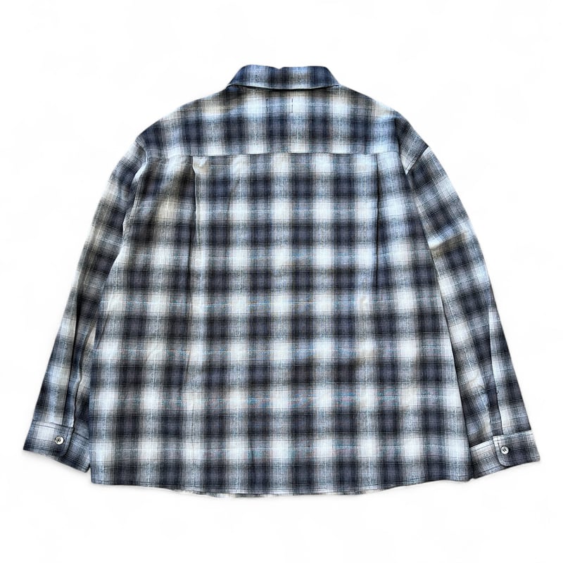 OVER THE DAY TOKYO】 Jacquard Ombre Check LS Sh