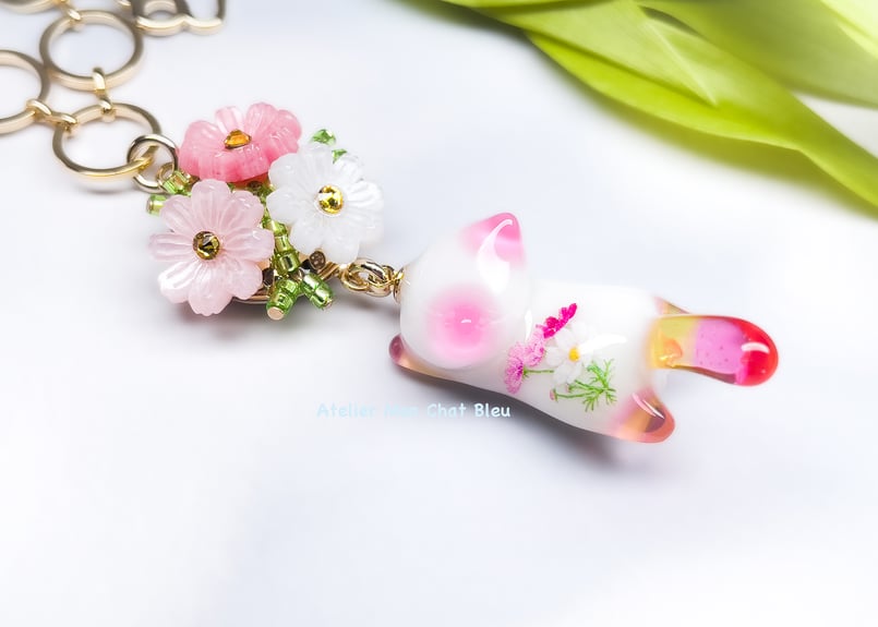 桜月夜のパールバッグチャーム(受注制作) 桜月夜のパールバッグチャーム(受注制作)