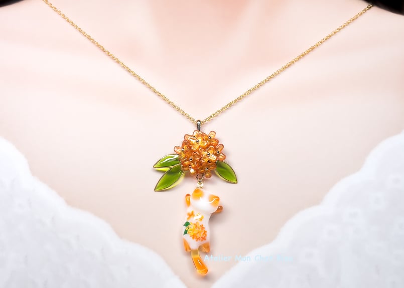 Off-white オフホワイト Arrows バイカラー ネックレス オレンジ Off