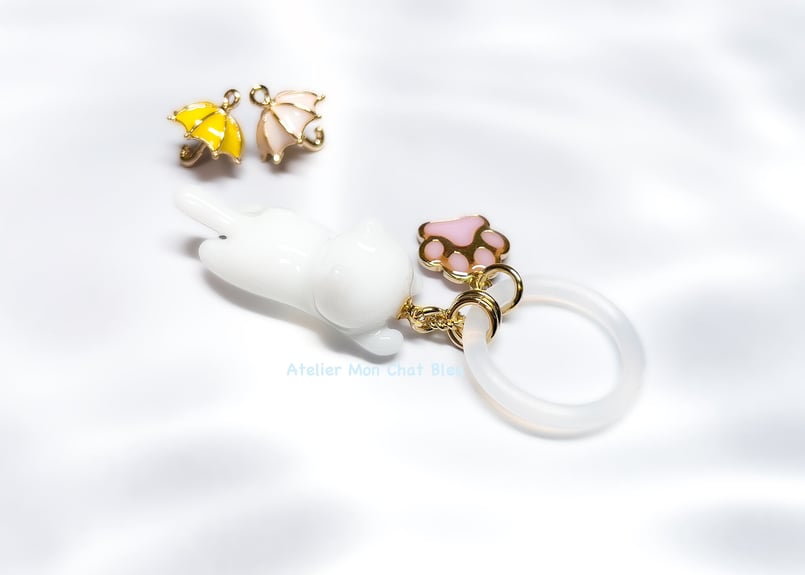 ねこのアンブレラマーカー 白 | Atelier Mon Chat Bleu