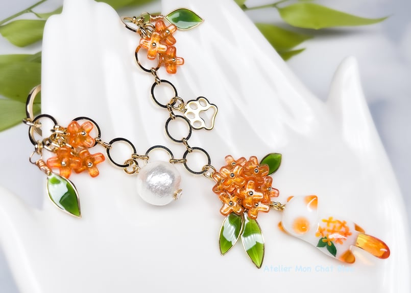 金木犀追っかけねこのバッグチャーム〈リニューアル版〉 | Atelier Mon