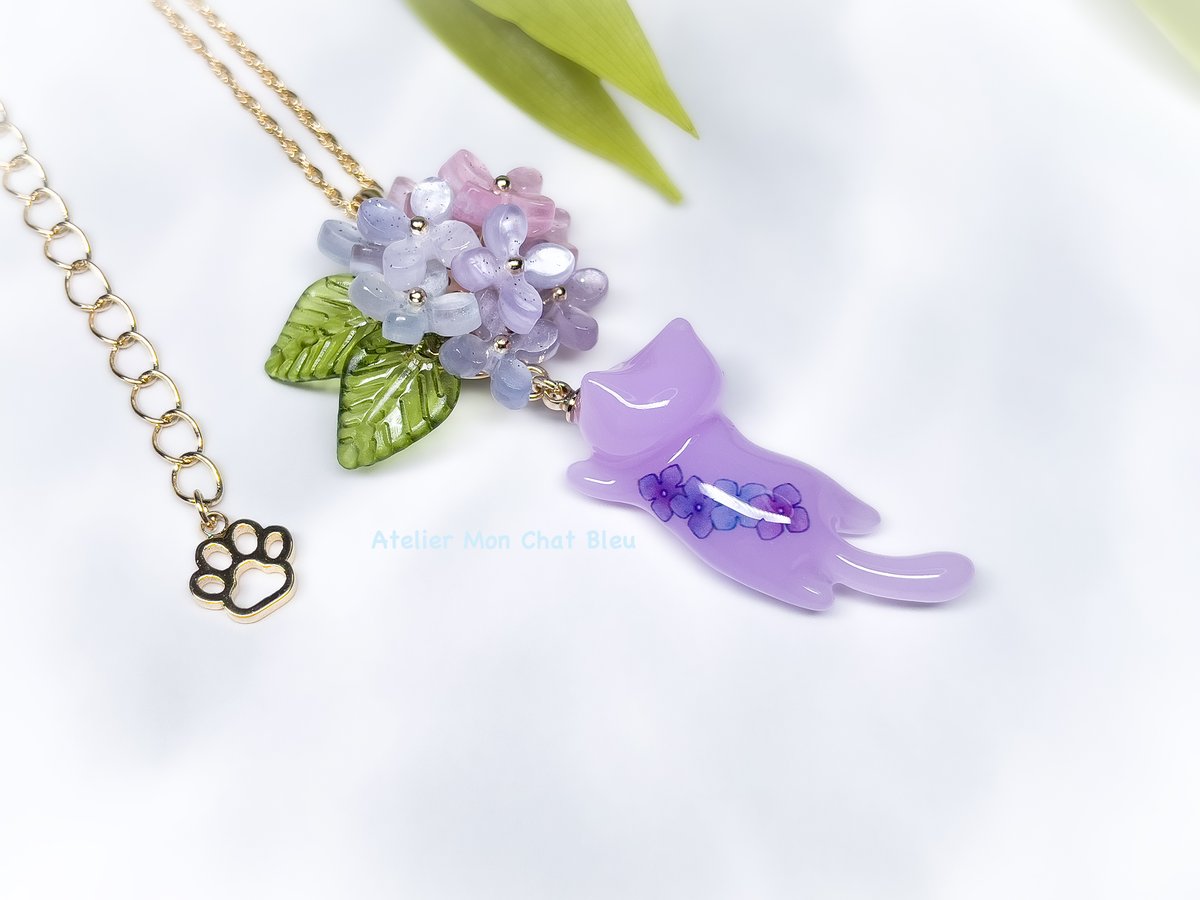 紫の花束　猫　5個セット 紫の花束 猫 5個セット