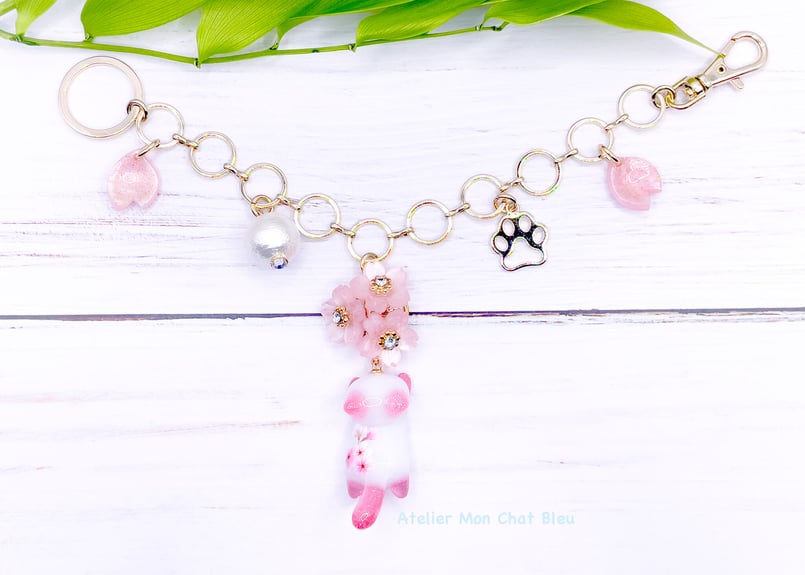 桜追っかけねこのバッグチャーム〈リニューアル版〉 | Atelier Mon