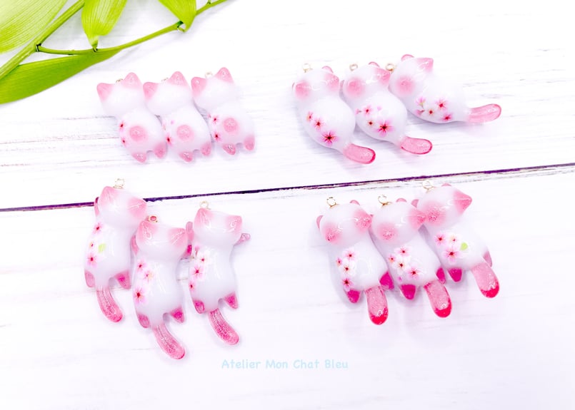 桜追っかけねこのネックレス〈リニューアル版〉 | Atelier Mon Chat Bleu