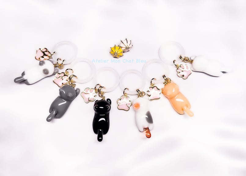 ねこのアンブレラマーカー 白 | Atelier Mon Chat Bleu