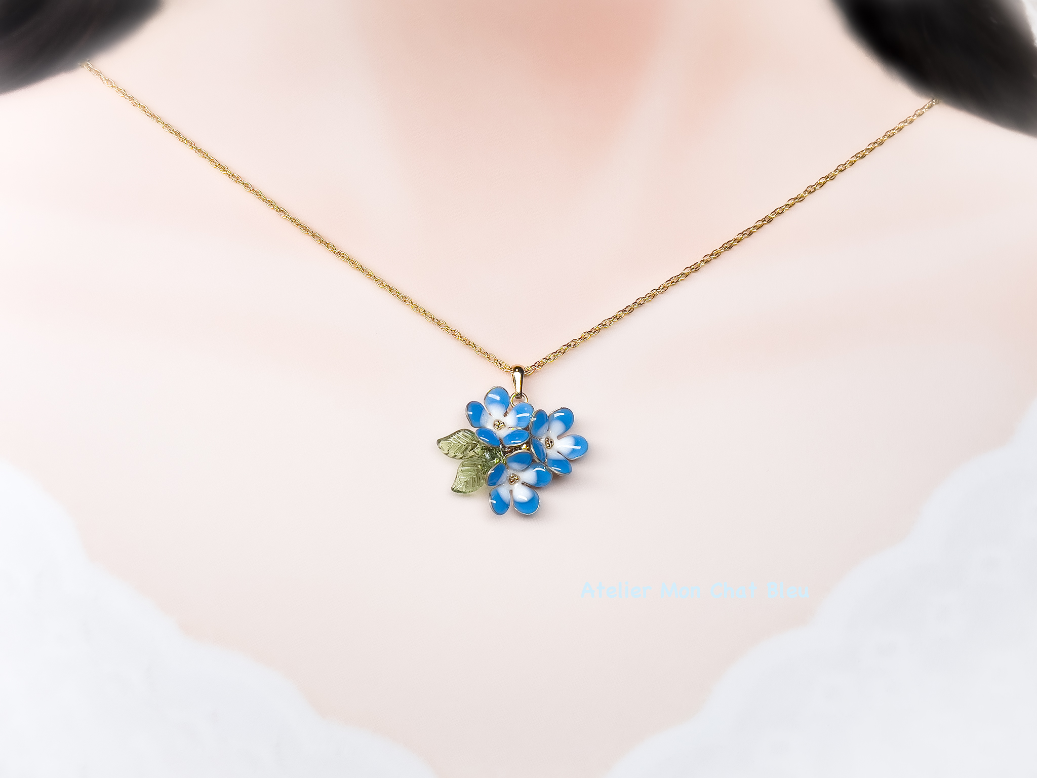 ネモフィラのネックレス | Atelier Mon Chat Bleu