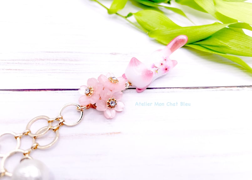 桜追っかけねこのバッグチャーム〈リニューアル版〉 | Atelier Mon
