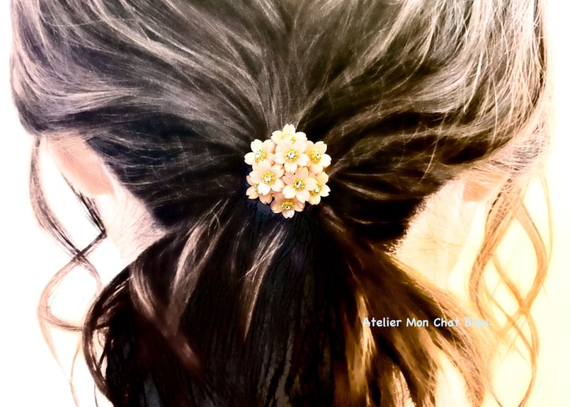 桜満開ポニーフック | Atelier Mon Chat Bleu