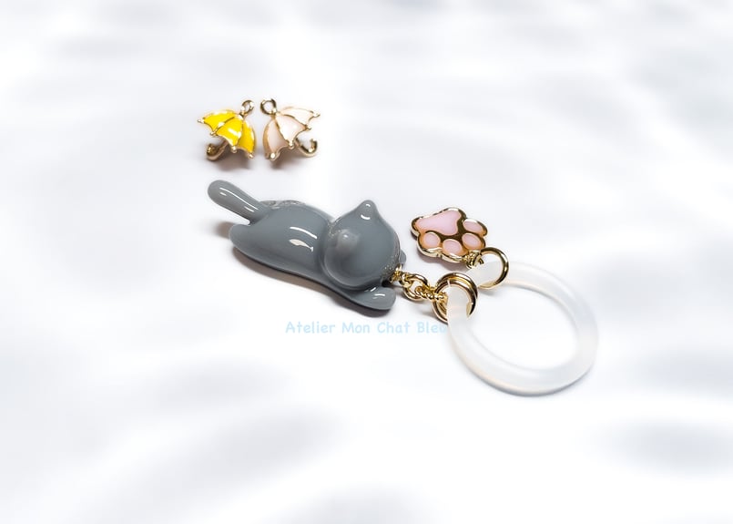 ねこのアンブレラマーカー グレー | Atelier Mon Chat Bleu