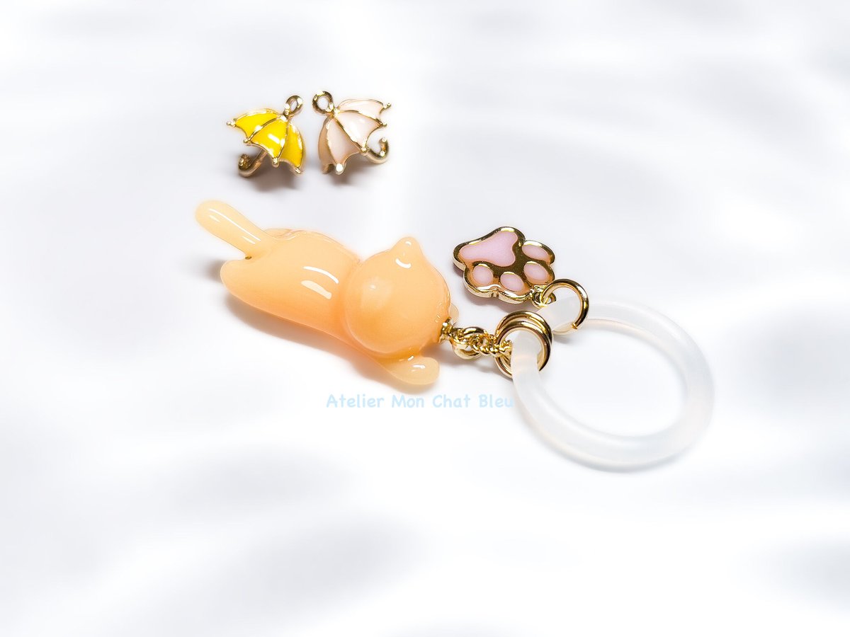 ねこのアンブレラマーカー オレンジ | Atelier Mon Chat Bleu