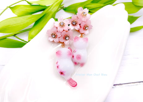 桜追っかけねこのピアス〈リニューアル版〉