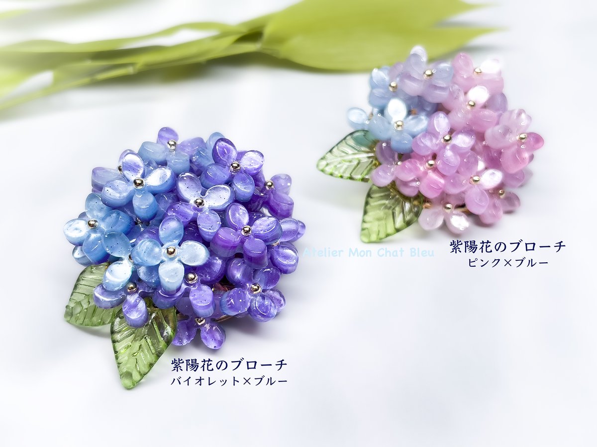 ＃174 ピンクパープル✴紫陽花✴レジンヘアゴムキーホルダーブローチ 174 ピンクパープル✴紫陽花✴レジンヘアゴムキーホルダーブローチ