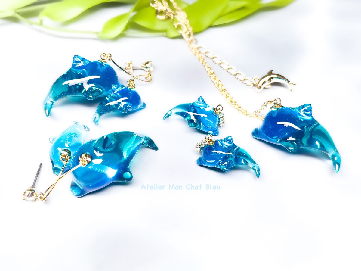 イルカのピアス | Atelier Mon Chat Bleu
