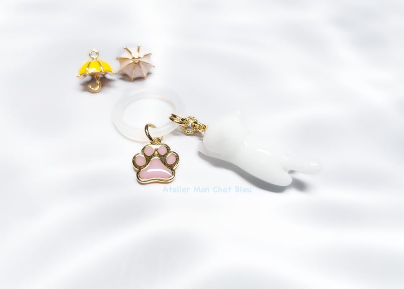 ねこのアンブレラマーカー 白 | Atelier Mon Chat Bleu