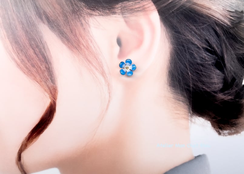 ピアス NO.458 ネモフィラのピアス ネモフィラのピアス〈プチ