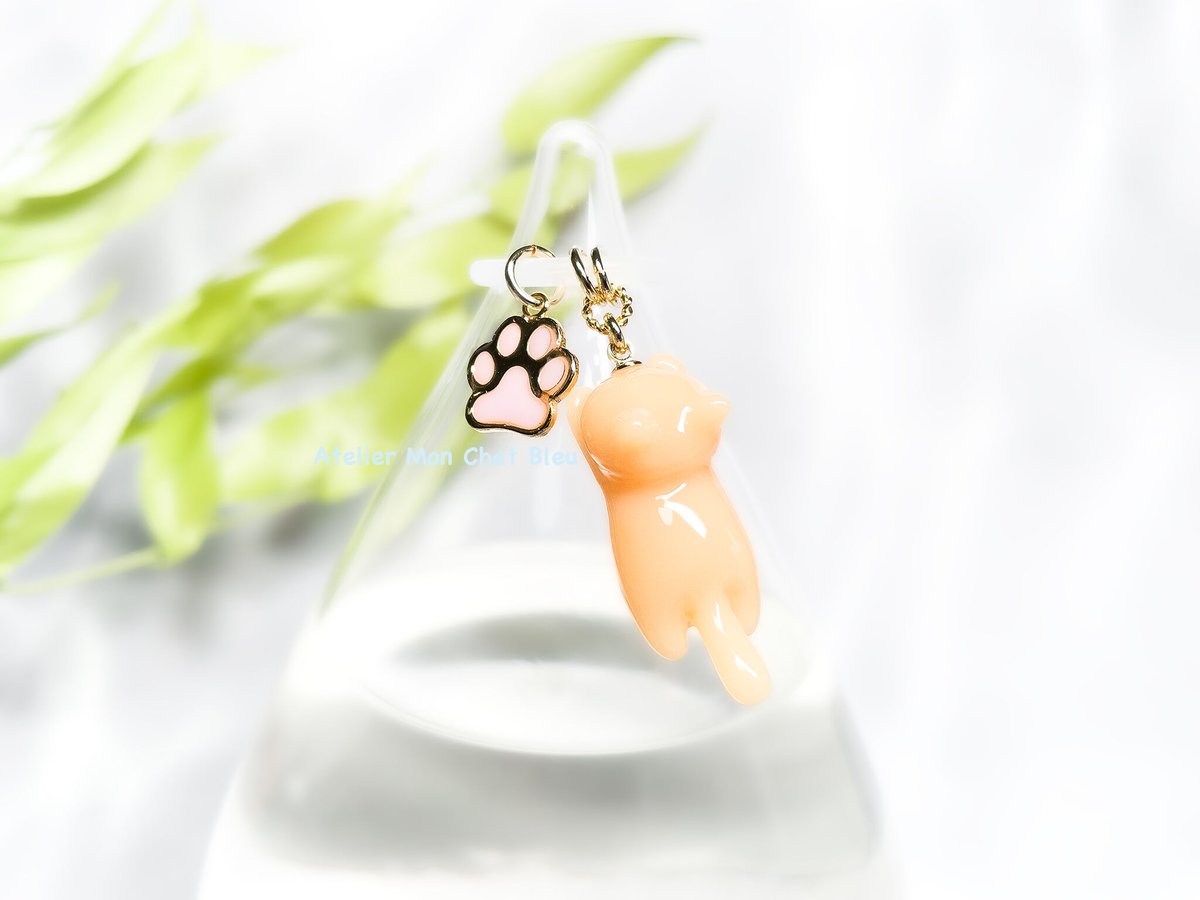 ねこのアンブレラマーカー オレンジ | Atelier Mon Chat Bleu