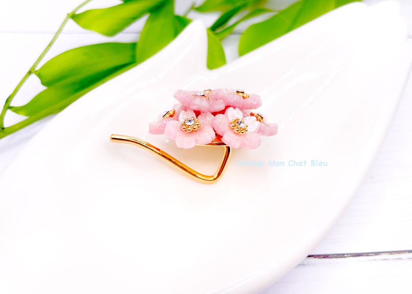 桜満開ポニーフック | Atelier Mon Chat Bleu