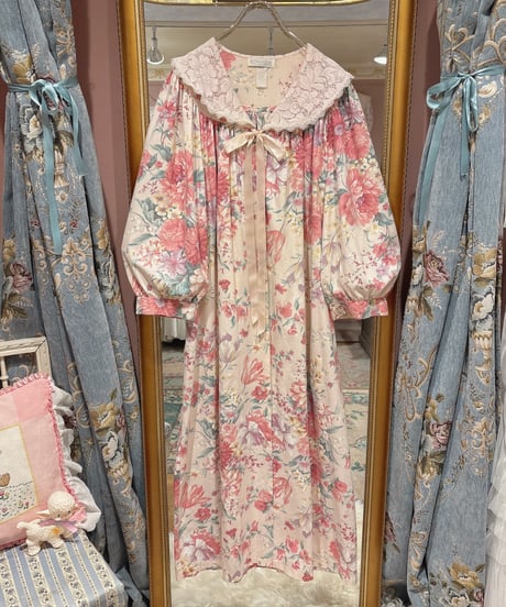 ヴィンテージ ワンピース hardys 70s vintage plaid×flower pattern dress🧸♡ 70s vintage