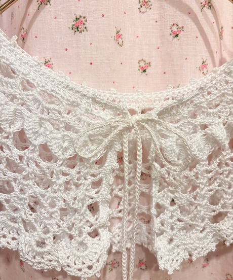 handmade strawberry crochet collar