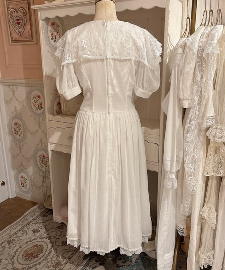Jessica McClintock GUNNE SAX vintage lace sailor collar dress