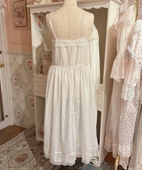 GUNNE SAX vintage pink satin ribbon camisole dress