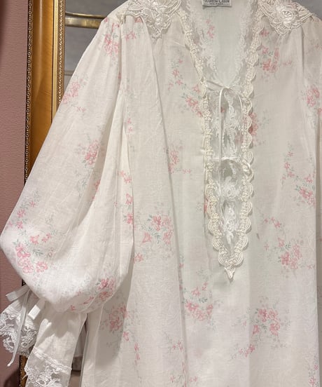 80s vintage lace pink flower dress