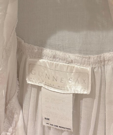 GUNNE SAX vintage satin ribbon×lace dress