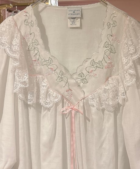 80s vintage flower embroidered lace dress