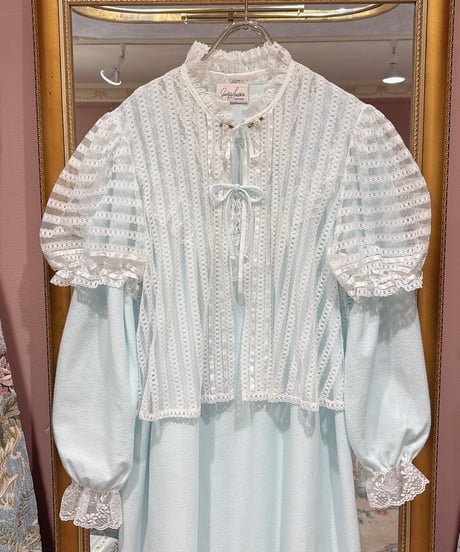 70s vintage lace gown tops