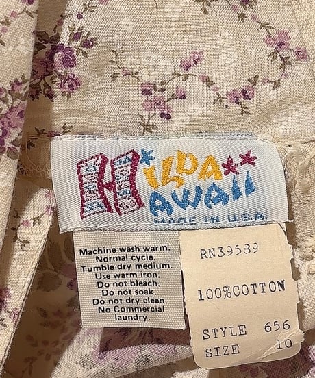 70s vintage flower pattern no sleeve dress