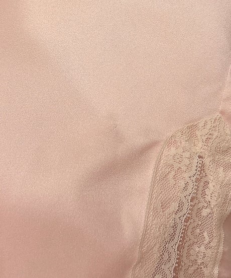 70s vintage lace ribbon satin gown tops