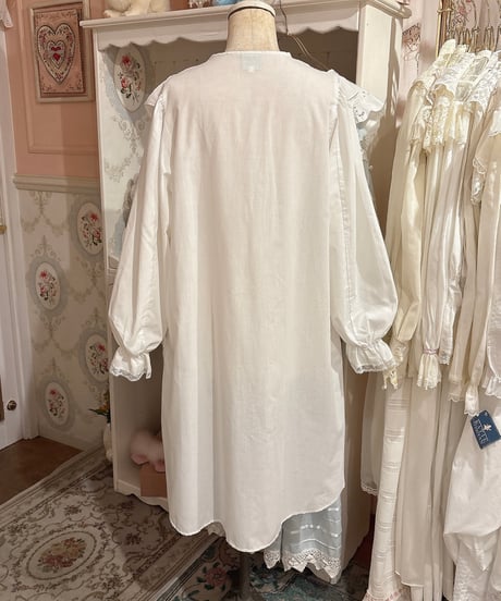 80s vintage flower embroidered pattern dress