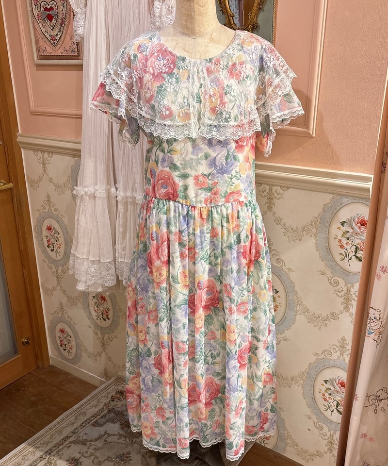 JESSICA McCLINTOCK GUNNE SAX vintage floral dre