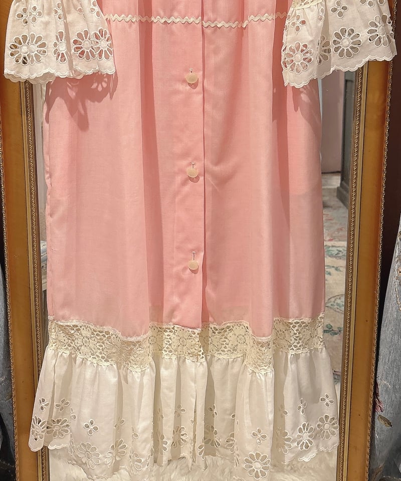 70s vintage flower lace dress | HARDYS