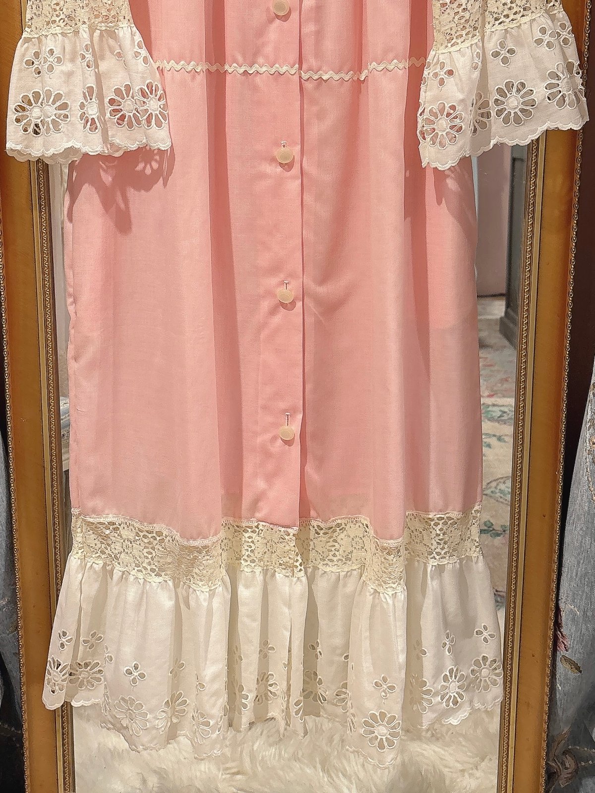 70s vintage flower lace dress | HARDYS