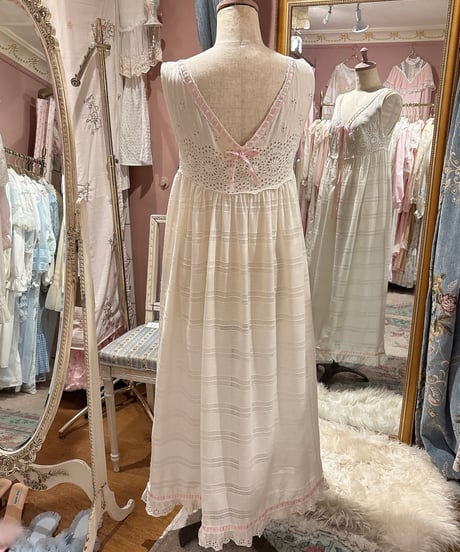 60s vintage satin ribbon no sleeve lace dress