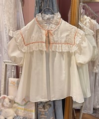 70s vintage satin ribbon&lace gown tops