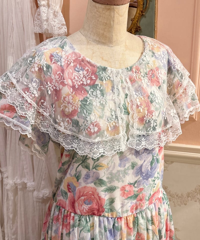 JESSICA McCLINTOCK GUNNE SAX vintage floral dre
