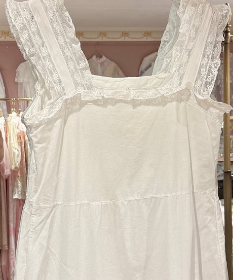 70s vintage flower embroidered lace no sleeve dress