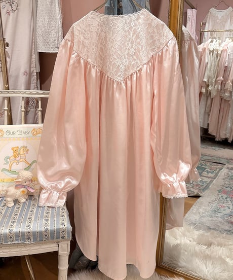 Victoria's secret 80s vintage flower embroidered satin dress