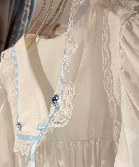 70s vintage satin ribbon sailor collar white dress