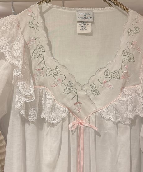 80s vintage flower embroidered lace dress