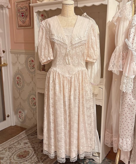 GUNNE SAX vintage sailor collar lace dress
