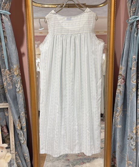 80s vintage flower&heart pattern no sleeve dress
