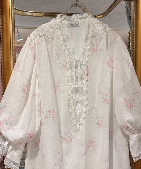 80s vintage lace pink flower dress
