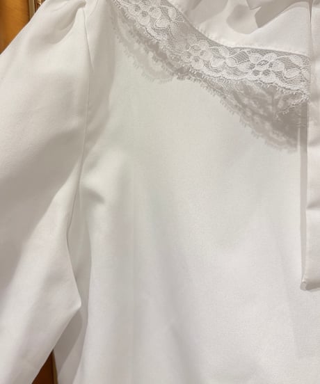 80s vintage lace ruffle collar blouse