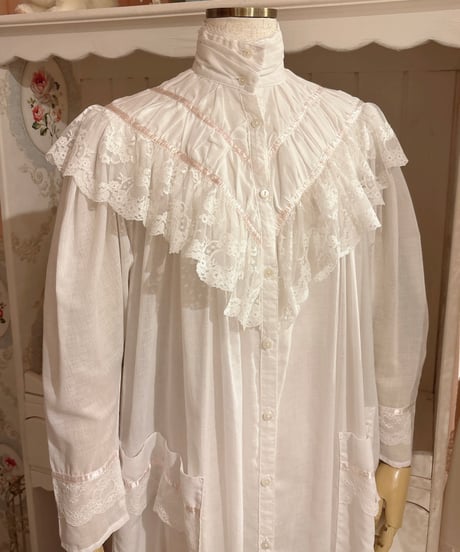 GUNNE SAX vintage satin ribbon×lace dress