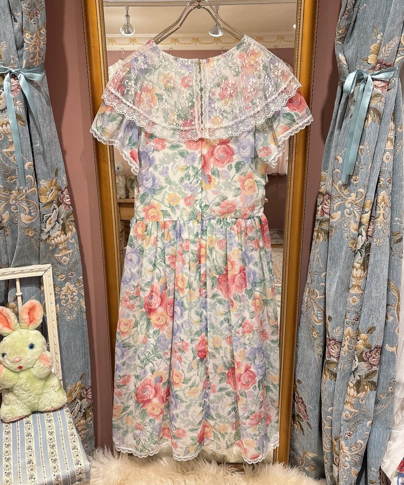 JESSICA McCLINTOCK GUNNE SAX vintage floral dre