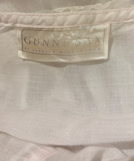 GUNNE SAX vintage pink satin ribbon camisole dress